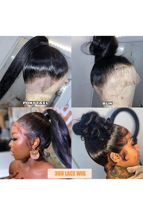 Black Ponytail, Full Lace Frontal, Human Lace Wigs, Straight Wigs, Lace Frontal Wigs, Lace Front Wigs Human Hair, Wigs Hair, 360 Lace Wig, Wigs Human Hair