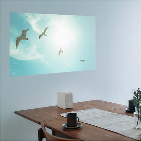 swissmiss | Portable Ultra Short Throw Projector Ultra Short Throw Projector, Sony Electronics, Short Throw Projector, Life Space, Design Milk, Architectural Digest, Framed Tv, Space Design, Design Show