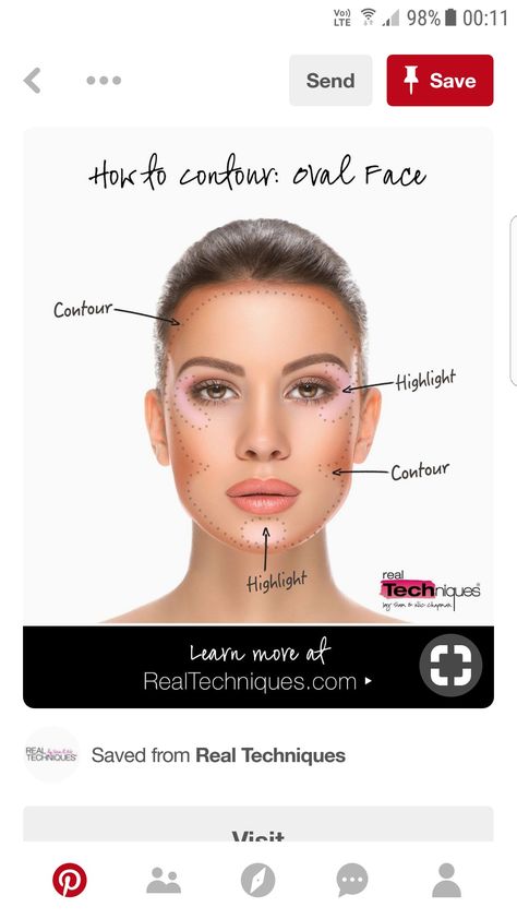 Oval Face Contouring, Face Contouring Tutorial, Oval Face Makeup, Contour Face, Contour Tutorial, Oval Face, Real Techniques, Makeup Styles, Face Contouring