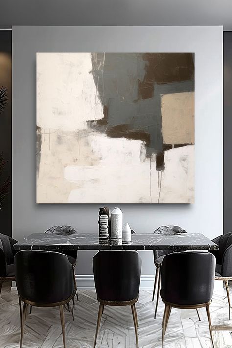 Neutral abstract painting with beige, white and gray blocks, original handmade artwork with textured brushstrokes Abstract Painting Diy, Abstract Art Images, Muted Palette, Interior Paintings, Inspired Interiors, Gray Tones, Abstract Art Inspiration, Simple Acrylic Paintings, Soft Beige