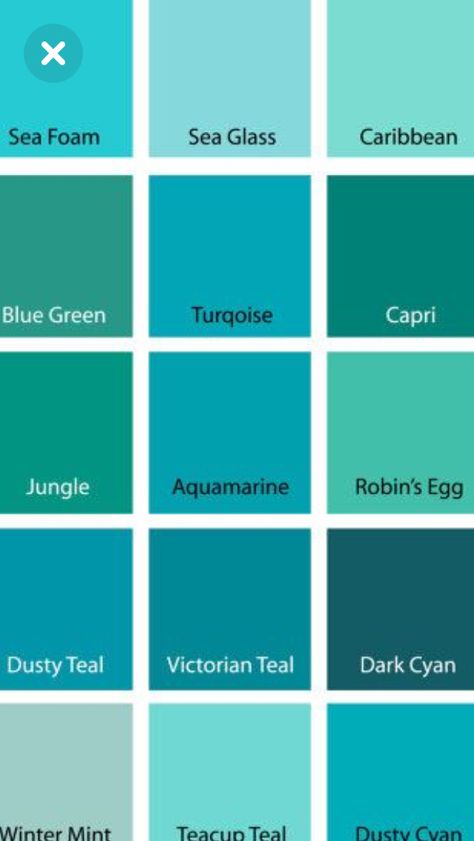 English Colour Palette, Ocean Inspired Color Palette, Teal Color Palette Bedroom, Cyan Color Palette, Teal Green Color Palette, Green Color Chart, Turquoise Paint Colors, Latest Cupboard Designs, Coral Colour Palette