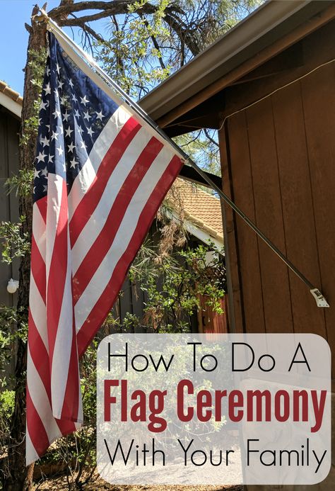 How To Do A Flag Ceremony With Your Family - Shaping Up To Be A Mom Flag Ceremony, Grandma Camp, Folded Flag, Trail Life, Navy Flag, The Young Ones, Patriots Day, Learn To Run, A Flag