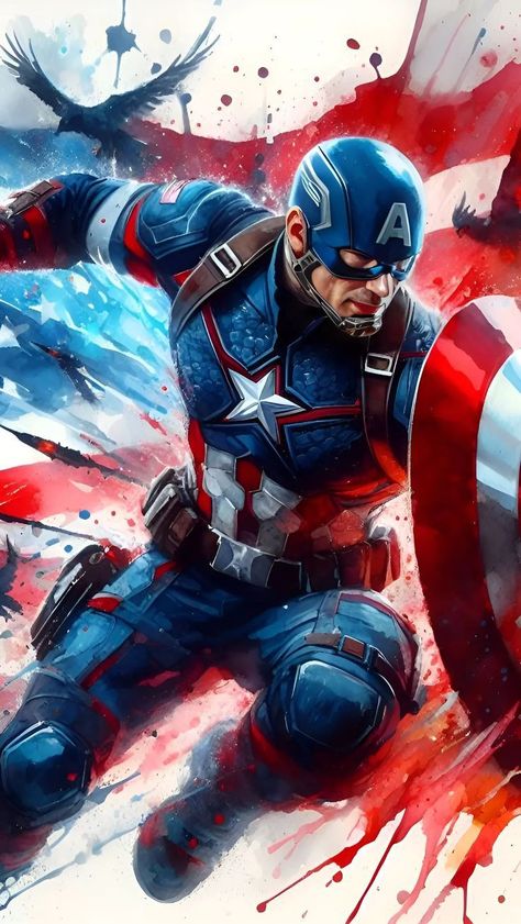 Super Hero Wallpaper, Captain America Art, X-men, Captain America Wallpaper, Marvel Superheroes Art, Create Business, Marvel Tattoos, Photo To Art, Marvel Superhero Posters