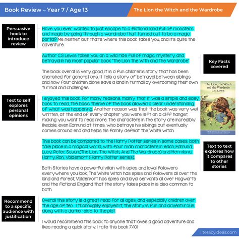 year 7 book review sample Harry Potter Book Review, Review Writing, Writing A Book Review, Writing Genres, Review Essay, Writing Book, Secondary Source, Student Guide, Write A Book