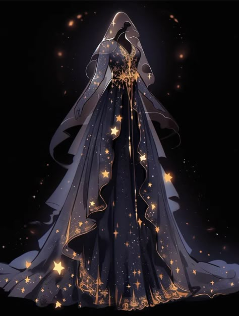 Goddess Outfit, Space Dress, Dress Design Drawing, Fantasy Outfits, Fashion Drawing Dresses, Clothing Design Sketches, Fantasy Dresses, Dress Design Sketches, Fashion Illustration Dresses