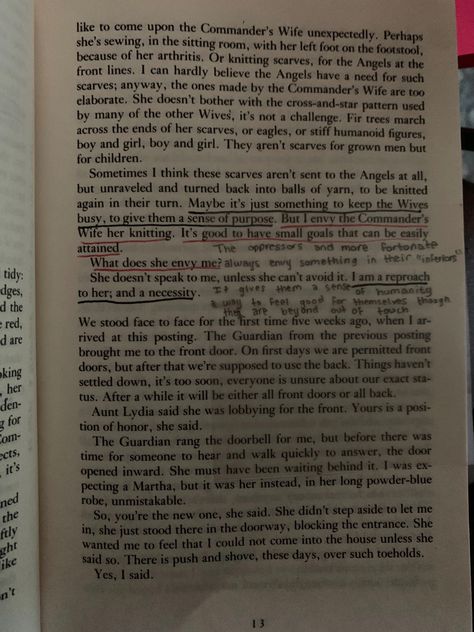 Handmaids Tale Annotations, The Handmaids Tale Annotations, Studying Vibes, The Handmaid's Tale Book, Handmade Tale, A Level English, Annotating Books, Handmaids Tale, A Level English Literature