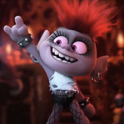 Barb Trolls Icon, Trolls Movie Characters, Troll Sona, Queen Barb Trolls, Chaotic Characters, Barb Trolls, Rock Trolls, Queen Barb, Trolls Dreamworks