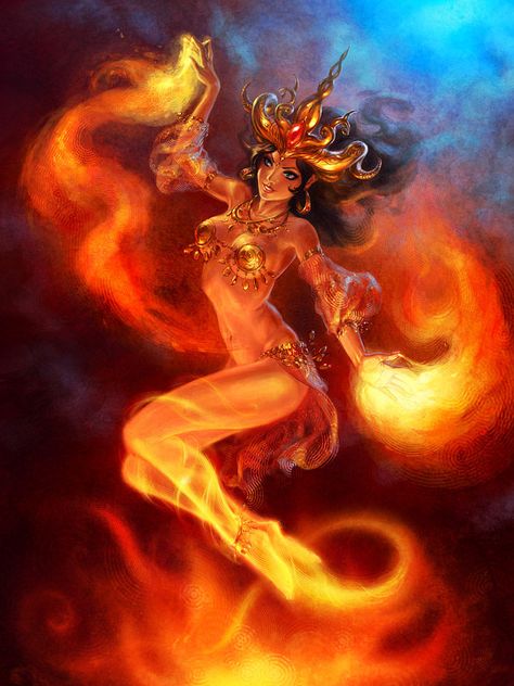 Fire Art, Old Images, Goddess Art, Fantasy Illustration, Anime Oc, Magical Creatures, Fantasy Artwork, The Fire, Fantasy Creatures