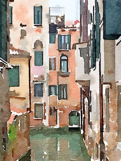 Venice Art, Venice Painting, Watercolor Architecture, Italy Painting, Watercolour Inspiration, 수채화 그림, Arte Sketchbook, Watercolor Sketch, Urban Sketching