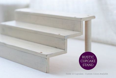 shabby chic wedding cupcake stand | Shabby Chic Cupcake Stand Party Decorations ... | Celebrate: Birthdays Wooden Dessert Stand, Diy Wedding Cupcakes, Cupcakes Pretty, Cake Samples, Shabby Chic Cupcakes, Rustic Cupcake Stands, Wedding Cupcake Display, Homemade Wedding Cake, Diy Cupcake Stand