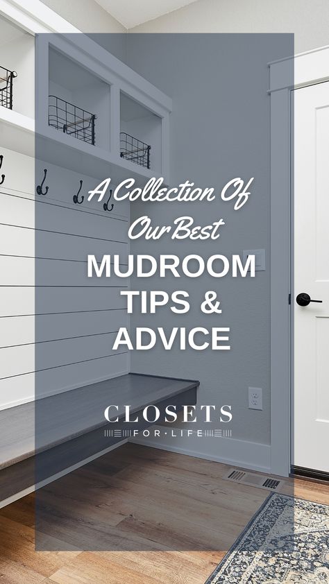 Fall is the perfect time to think about revamping and reorganizing your mudroom to keep the outdoor elements at bay and prepare for winter’s mess. We've pulled together our best mudroom tips and advice into one place, making it easy to tackle almost any mudroom issue! #mudroomstorage #mudroomcabinets #mudroomideas #mudroominspo #homeinspo #getorganized Mud Room Organization Tips, Mudroom Storage Closet, Outdoor Mudroom, Mudroom Storage, Mudroom Closet, Mudroom Cabinets, Custom Closet Design, Mudroom Organization, Place Making