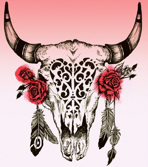 Want the bull skull and deer skull together on right foot.. hahaha done! As of 7/16/14 Bull Skull Tattoos, Taurus Tattoos, Thigh Piece, Theme Tattoo, Geniale Tattoos, A Bull, Deer Skulls, Bull Skull, Bull Skulls