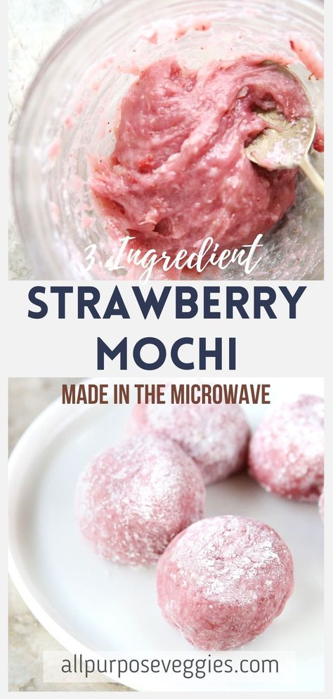 Filled Mochi Recipe, Easy Homemade Mochi, How To Make Strawberry Mochi, Mochi Recipes Easy, What To Make With Strawberries Easy, How Do You Make Mochi, Mochi Recipe Easy Microwave, Lemon Mochi Recipe, How To Make Homemade Mochi