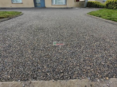 Double Coated Tar and Sandstone Chip Driveway in Ballyhooly, Co. Cork - Take a look at some during and after photos of a driveway transformation completed by All Stone Driveways in Ballyhooly, Co. Cork. This driveway features a double surface dressing of tar and blue Tipperary sandstone chip. - https://www.allstonedriveway.ie/completed-work/double-coated-tar-and-sandstone-chip-driveway-in-ballyhooly-co-cork/ Tar And Chip Driveway, Stone Driveways, Circle Driveway, Stone Driveway, After Photos, Driveway, Cork, Take A, Look At