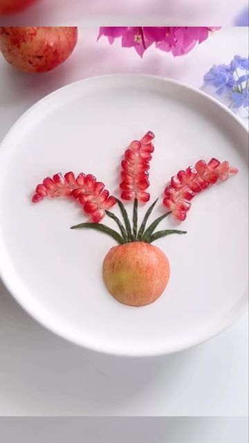 Annaprashan Food Decoration, Fruit Plating Ideas, Food Without Fire, Healthy Food Art, Salad Design, Homemade Cookbook, Food Art For Kids, Food Sculpture, Decorações Com Comidas