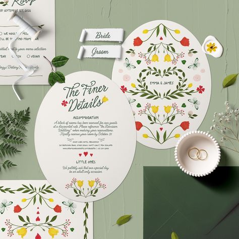 ✨ Introducing ✨ the new Blooms Suite! This collection features vibrant watercolor florals, perfect for a lively and romantic celebration. 💝😊 I designed it with the idea that this beauty would be printed on luxurious 100% cotton paper, with the Finer Details Card die-cut into a charming round shape. Each card is double-sided designed, with the couple’s names elegantly placed on the back - and same goes for the envelope liner. The color palette centers around green, with accents of pink, yello... Watercolor Wedding Invitation Suite, S Names, Watercolour Wedding, Watercolor Floral Wedding Invitations, Vibrant Watercolor, Digital Wedding Invitations, Watercolor Wedding Invitations, Digital Weddings, Invitation Sizes