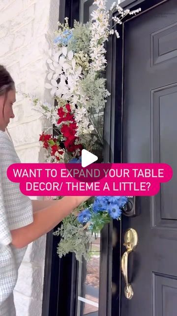 TheFearlessHost on Instagram: "Sometimes there are occasions so special that we want to do a more w our party decor. Have you ever decorated your front door w flowers or any decor that coordinates with your event? 

🎥: @kristyncole for the genius inspo 

👉: @thefearlesshost for more hosting tips

❤️: Share w a friend who’s all about the table decor" Hosting Tips, Glass Front Door, The Genius, Porch Decor, May 22, Door Decor, Summer Decor, The Table, Have You Ever