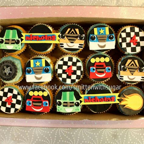 Blaze And The Monster Machines Cupcakes, Blaze Party, Blaze And The Monster Machines, Cupcake Cake, Third Birthday, Birthday Ideas, Cupcake Cakes, Cupcake, Baby Shower