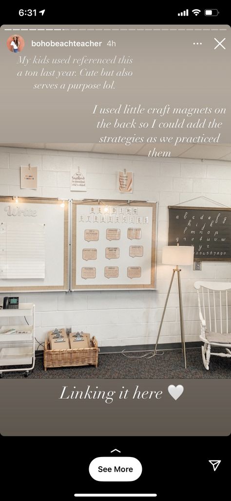 Hall Bulletin Board Ideas, Neutral Classroom Decor Bulletin Boards, 7th Grade Classroom Decor, Classroom Whiteboard Organization, Minimal Classroom, Neutral Boho Classroom, Minimalist Classroom, White Bulletin Board, Whiteboard Organization