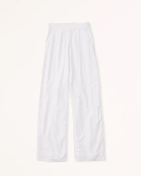 Women's Linen-Blend Pull-On Wide Leg Pants | Women's | Abercrombie.com Women's Bottoms, American Clothing, High Rise Pants, Linen Women, American Apparel, Abercrombie Fitch, Linen Blend, Leg Pants, Wide Leg Pants