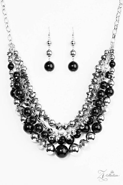 Check out this item in my Etsy shop https://www.etsy.com/listing/575395674/zi-signature-collection-every Black Jewelry Necklace, Triple Chain Necklace, Statement Collar Necklace, Hematite Necklace, Beaded Statement Necklace, Paparazzi Accessories, Hematite Beads, Black Necklace, Paparazzi Jewelry