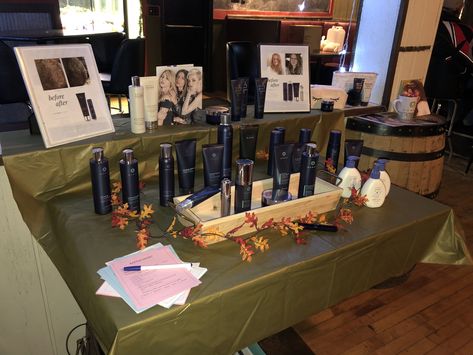 Monat Party Ideas, Meet Monat, Vendor Table Display, Vendor Table, Booth Displays, Vendor Booth, Monat Hair, Fall Events, Vendor Events