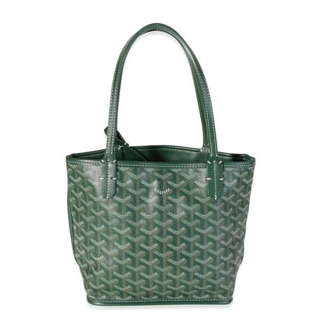 Green Goyard, Girls Luggage, Goyard Tote, Goyard Bag, Green Tote, Small Tote, Small Purse, Green Bag, Mini Bag