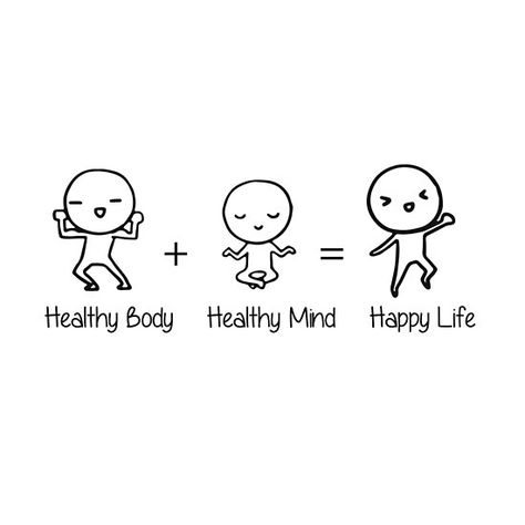 Healthy Life Illustration, Happy Energy, Life Habits, Happy Minds, Quotes Happy, Health Design, Healthy And Happy, Healthy Girl, Anime Drawing