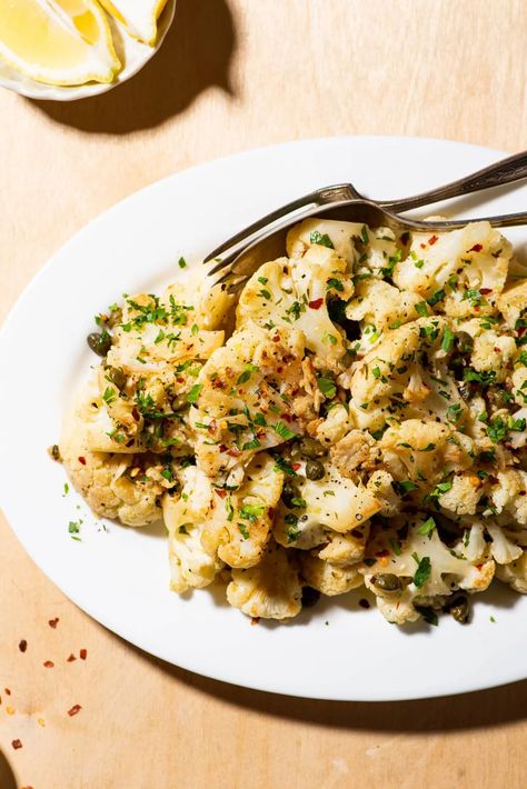 Sauteed Cauliflower, Pan Fried Cauliflower, Cabbage Pasta, Low Cal Diet, Peasant Food, Easy Cauliflower, Healthy Plant Based Recipes, Pan Fry, Cauliflower Recipe