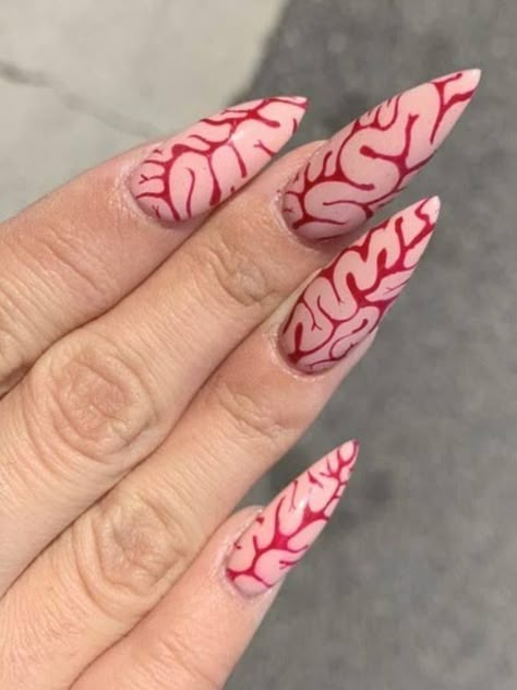 Nails Basic, Nail Spring, Halloween Nail Ideas, Cotton Candy Nails, Halloween Acrylic Nails, Pumpkin Nails, Gothic Nails, Goth Nails, Stiletto Nails Designs