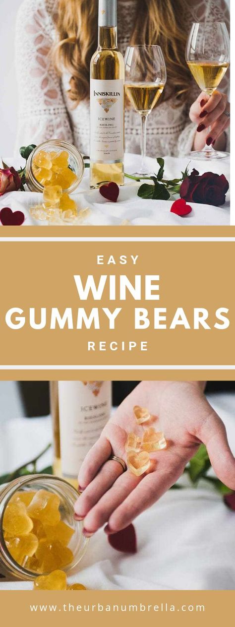 Super easy homemade wine gummy bears! These are perfect for Valentine’s Day, or your next party. You can easily make these ahead of time to enjoy with all your friends! Wine Gummy Bears, Wine Gummies, Gummy Bears Recipe, Food Recipes Vegetarian, Gummies Recipe, Bear Recipes, Homemade Wine, Ice Wine, Valentines Day Food