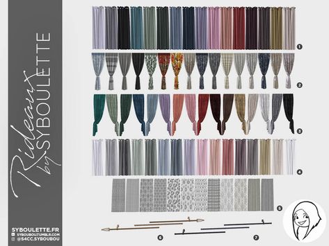 Rideaux curtains cc sims 4 1 Sims 4 Cc Furniture Living Rooms, Sims 4 Kitchen, The Sims 4 Pc, Sims 4 Bedroom, Sims 4 Clutter, Free Sims 4, Sims 4 Expansions, Tumblr Sims 4, Sims 4 Cc Folder