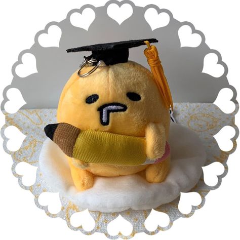 Graduation Gudetama Mascot Gudetama Graduation Cap, Cap Decoration, Graduation Cap Decoration, Cap Decorations, Graduation Cap, Teddy Bear, Gift Ideas, Novelty Christmas, Christmas Ornaments