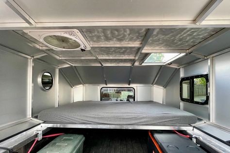 Moonlander Camper, Truck Camper Interior, Truck Shells, Best Truck Camper, Truck Topper, Truck Camper Shells, Truck Bed Rails, Converted School Bus, Truck Toppers