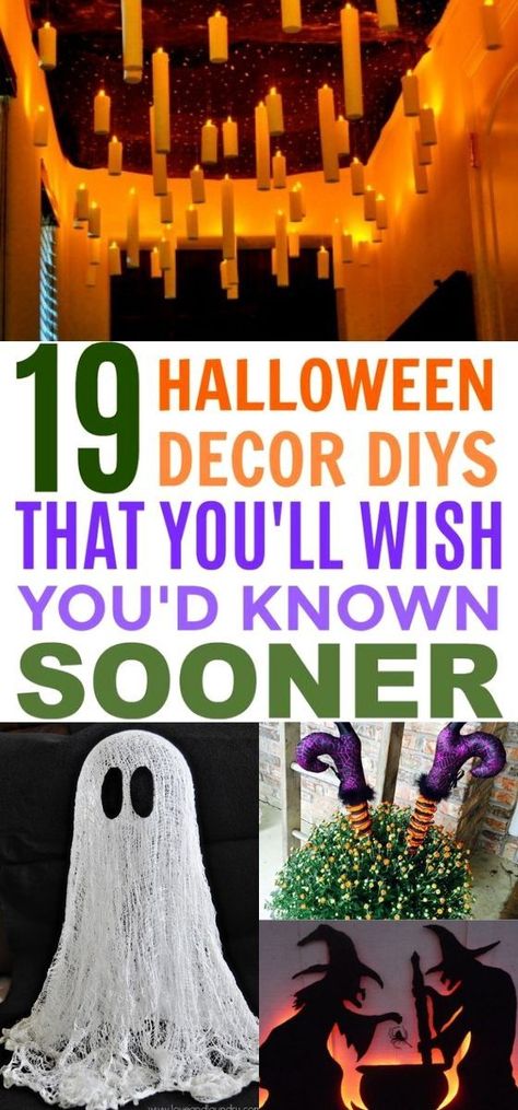 These easy Halloween decor ideas are THE BEST for getting your kids involved in the festivities! Some of these DIY projects can even be done using Dollar Store supplies! #halloween #diy Easy Halloween Decor, Diy Halloween Dekoration, Halloween Decor Ideas, Easy Halloween Decorations, Diy Halloween Decor, Adornos Halloween, Diy Halloween Projects, Mason Jar Crafts Diy, Mason Jar Diy