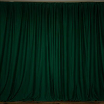 Latitude Run These solid backdrop curtains are a perfect choice to decorate your window. These drapes also great for backdrops at weddings, trade shows, birthday parties, photo booths, showrooms, theaters, or anywhere you desire to add a touch of class. Transforming space and location into a completely different environment without resorting to expensive methods is easy to do with these polyester curtain/backdrop. Curtain Color: Hunter Green, Size per Panel: 56" x 108" Curtain Photography, Tall Curtains, Backdrop Curtains, Curtain Backdrops, Lehnga Dress, Pipe And Drape, Stage Backdrop, Green Curtains, Drape Panel