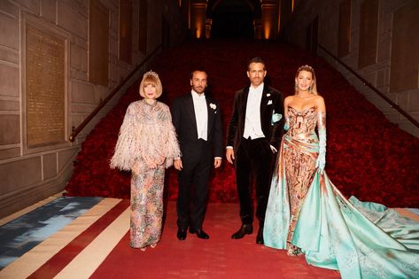 An Exclusive Look Inside What Happens at the Met Gala 2022: Photos, Performances & More | Vogue Ryan Reynolds And Blake Lively, Blake Lively Met Gala, Met Ball, Amy Schumer, Photo Grouping, The Met Gala, Anna Wintour, Red Carpet Event, Ryan Reynolds