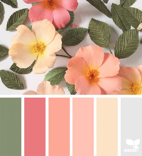 Paper Flora | design seeds | Bloglovin’ Bookish Design, Colour Pallettes, Design Seed, Săpunuri Handmade, House Colours, Hobby Ideas, Palette Design, صفحات التلوين, Color Schemes Colour Palettes