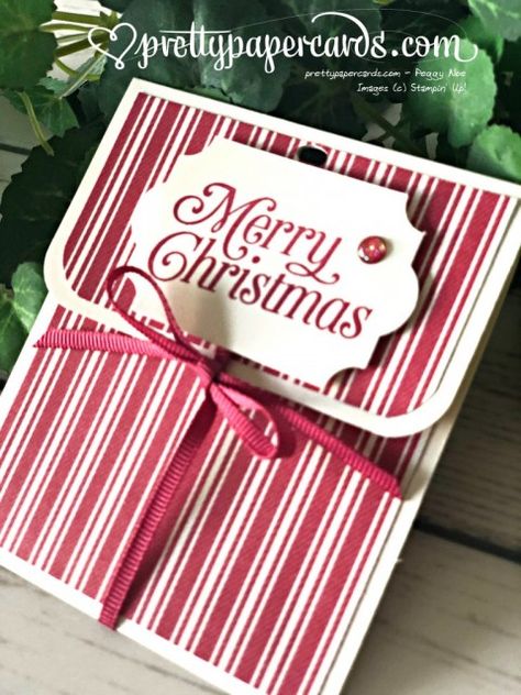 Tags For Gift Bags, Card With Gift Card Pocket, Gift Card Holders To Make For Christmas Diy, Pocket Christmas Cards, Su Christmas Gift Card Holders, Gift Card Pocket, Stampin Up Kids Christmas Cards, Easy Gift Card Holder Diy, Gift Card Holder Cards