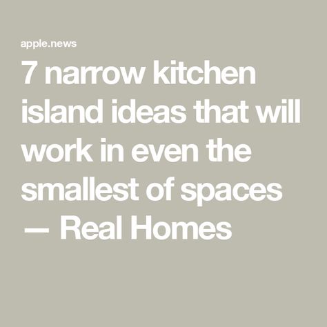 7 narrow kitchen island ideas that will work in even the smallest of spaces — Real Homes Kitchen Island Narrow Space, Long Narrow Kitchen Island With Seating, Island In Narrow Kitchen, Small Kitchen Islands Ideas, Narrow Island Kitchen, Narrow Kitchen Island Ideas, Long Narrow Kitchen Island, Narrow Kitchen With Island, Narrow Kitchen Islands