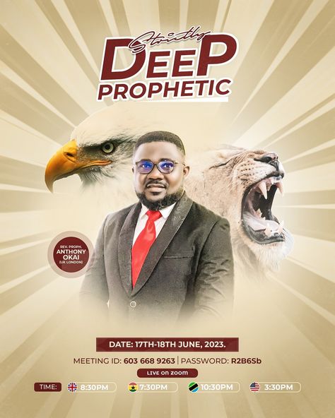 Prophetic Flyer Design, Zoom Online, Africa Art Design, Pictures Of Christ, Prophetic Art, Church Graphic Design, Church Flyer, Africa Art, Poster Background