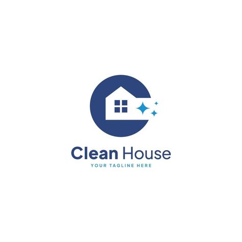 House Logo Design, House Cleaning Services, Services Business, Home Logo, Cleaning Service, Logo Templates, Clean House, Concept Design, Vector Free