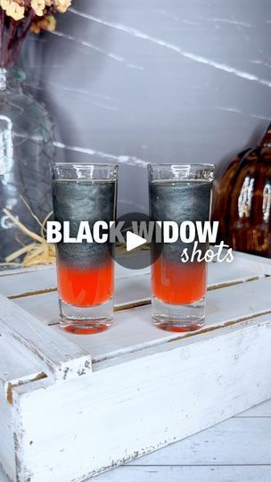 78K views · 5.2K reactions | Happy October!!!! This is the part of the year where I help you win in the cocktail department at your Halloween party! 👻 - any requests?? 👀 let me know in the comments & I’ll try my best! 🎃

Black Widow Shots ✨🖤🕷️

1 oz Fruit punch (each)
2 oz Rum (each)
Black edible powder
———
1- mix your edible powder with your rum
2- add your fruit punch to each shot glass (lower 3rd)
3- layer in your rum on top
#Cheers

#CocktailsWithWhiskey #Drinks #Halloween #halloweenparty #halloweendecor #cocktails #recipe #fallrecipes | Jessica ✨ | Miami Cocktail Influencer 🥂 | GloRilla · HOLLON Rum Punch Halloween, Thirsty Girls, Halloween Shots, Hey Bartender, Creepy Costumes, Rum Punch, Happy October, Shot Recipes, Glitter Powder