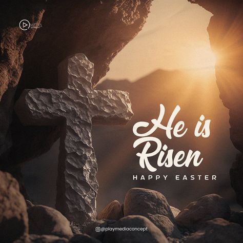 Church Flyer Design Easter Sunday Poster Design, Easter Sunday Flyer Design, Happy Easter Design Graphic, Happy Easter Flyer Design, Easter Flyer Design Church, Easter Graphics Church, Easter Flyer Design, Easter Poster Design, Easter Flyer