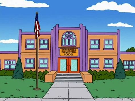 Springfield Elementary Comic School, Simpsons Gift, Simpsons Art, The Simpson, Sports Day, Card Templates Free, Random Ideas, School Building, Sims Community