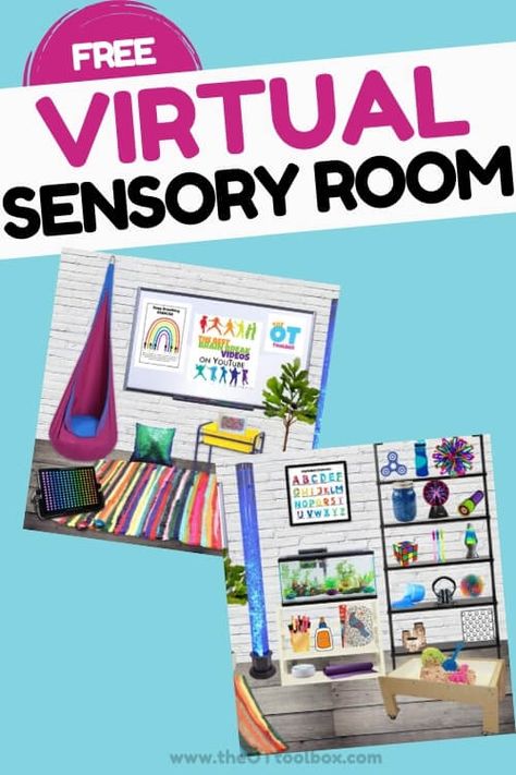 Virtual Sensory Room - The OT Toolbox Occupational Therapy Interventions, School Based Therapy, Sensory Integration Therapy, Therapy Interventions, Calming Room, Occupational Therapy Activities, Goals Life, Pediatric Occupational Therapy, Executive Functioning Skills