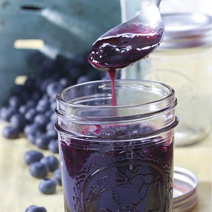 Our Best Recipes for Frozen Blueberries | MyRecipes Blueberry Syrup Recipe, Homemade Blueberry Syrup, Rhubarb Jam, Blueberry Syrup, Blueberry Compote, Blueberry Juice, Blueberry Sauce, Easy Blueberry, Low Sugar Recipes