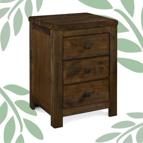 PRICES MAY VARY. FARMHOUSE DESIGN - Transform your space into a rustic retreat. Finch Stratford nightstand feature farmhouse design with three spacious drawers and beveled drawer knobs SPACE SAVING STORAGE - 3 drawers with beveled drawer knobs offer enough storage space for books, magazines, or any personal belongings VERSATILE NIGHTSTAND - This rustic and stylish end table adds a decor to any space and could also be bedside nightstand, sofa table, or even the locker STORAGE SPACE - 3 drawers wi Western Bedside Table, Chest Of Drawers Nightstand, Industrial Art Deco, Brown Nightstands, Small Bedside, Three Drawer Nightstand, Rustic Nightstand, Wooden Nightstand, 3 Drawer Nightstand