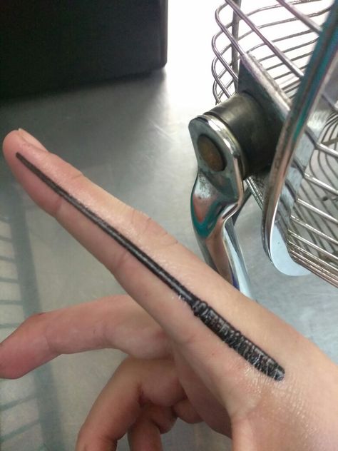 Professor Severus Snapes wand finger tattoo done by Inkdres Snape Wand Tattoo, Professor Snape Tattoo, Severus Snape Wand Tattoo, Snape Tattoo Ideas, Severus Snape Tattoo Ideas, Snape Always Tattoo, Finger Wand Tattoo, Sirius Wand Tattoo, Snape Tattoo