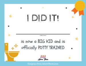 Potty Training Certificate - Free Printable - Adore Them Potty Training Certificate, Potty Training Fun, Potty Training Help, Moana Bebe, Travel Potty, Training Certificate, Potty Training Tips, Potty Training, Certificate Templates